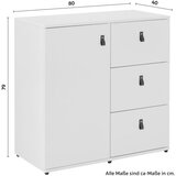 Bessagi Home Komoda Mick, Bela | Shoptok.si