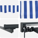  Okvir tende Modra in bela 450 × 300 cm Poliester s PU premazom, (5000206504) | Shoptok.si