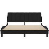 vidaXL Posteljni okvir brez vzmetnice črn 160x200 cm blago | Shoptok.si