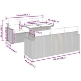  7-dijelni set vrtnih sofa od poliratana s jastucima smeđi | shoptok.hr