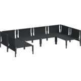 vidaXL Vrtna sedežna garnitura 6 pcs Antracitna Jeklo | Shoptok.si