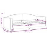  Dnevni krevet tamnosivi 80 x 200 cm od tkanine | shoptok.hr