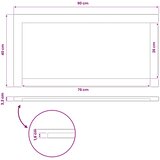  Pravokutni stolni vrh 90 x 40 x 3,2 cm Pravokutni | shoptok.hr