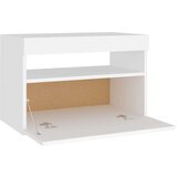 vidaXL noćni ormarić LED svjetla visoki sjaj bijeli 60x35x40 cm drvo | shoptok.hr