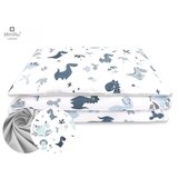 MimiNu posteljina set 2 elem. Dino Blue (za krevetić 120x60 cm) | shoptok.hr