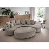Livetastic SEDEŽNA GARNITURA, rebrasti žamet sivorjava | Shoptok.si