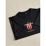 Reserved Regular majica kratkih rukava s printom - crno | shoptok.hr