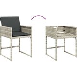  17-dijelni vrtni blagovaonski set s jastucima svijetlosivi | shoptok.hr