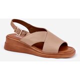 Boto Women's Wedge Sandals Made Of Eco Leather Beige Quilara | ePonuda.com