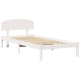  Krevetna konstrukcija Bijelo 90 x 190 cm Čvrsto borovo drvo | shoptok.hr