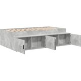 Krevetna konstrukcija s ladicama Betonski sivi 100 x 200 cm | shoptok.hr