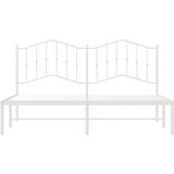  Metalni okvir za krevet s uzglavljem bijeli 180x200 cm | shoptok.hr