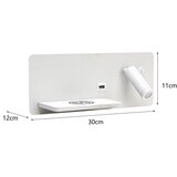  Immax 08286L-LED Zidno svetlo, podesivo, sa USB i bežičnim punjenjem, LED/3W/230V + LED/3W | Eponuda.com