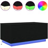  Klub stolić s LED svjetlima crni hrast 90x50x40 cm | shoptok.hr