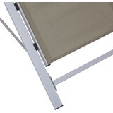  Ležaljke za sunčanje sa stolićem 2 kom aluminijske smeđe-sive | shoptok.hr
