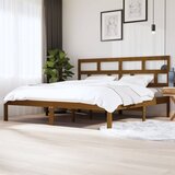 Furnova Posteljni okvir medeno rjav iz borovine 200x200 cm, (21940997) Cene