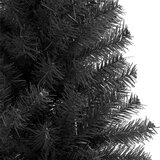  Umjetne božićne jelke S LED lampica Crna 180 cm PVC | shoptok.hr