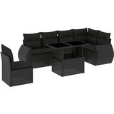 vidaXL 7-dijelni set vrtnih sofa od poliratana s jastucima crni | shoptok.hr