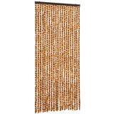 Furnova Zavesa proti mrčesu oker in bela 90x220 cm šenilja, (21918401) | Shoptok.si