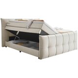 MID.YOU POSTELJA BOXSPRING 160 cm x 200 cm , tekstil, leseni material krem barve | Shoptok.si