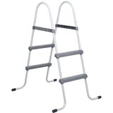  Lestev za bazen siva 84 cm jeklo Cene