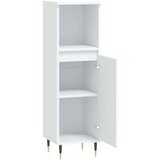 vidaXL Kopalniška omarica bela 30x30x100 cm inženirski les | Shoptok.si