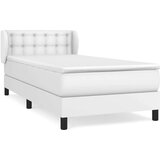  Box spring postelja z vzmetnico bela 80x200 cm umetno usnje, (20898405) | Shoptok.si