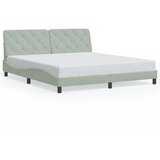 Maison Chic Posteljni okvir - Dvoposteljna postelja - Zakonska postelja brez vzmetnice svetlo siv 180x200 cm žamet-J4161, (21773852) | Shoptok.si