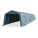  Uklonjivi šator za stoku PVC 550 g/m² 3,3 x 16 m tamnozeleni | shoptok.hr
