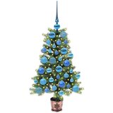vidaXL Božično drevo med 150 LED z stojalom Zelena 90 cm PE | Shoptok.si