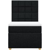  Krevet s oprugama i madracem crni 100 x 200 cm od tkanine | shoptok.hr