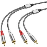 INF Dvoparni pleteni stereo avdio kabel 2RCA na 2RCA – zlitinski konektorji, visoko učinkovit izhod 8 m, (5000296227) Cene
