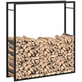  Stalak za drva za ogrjev mat crni 110x28x116 cm čelični | Eponuda.com