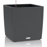 LECHUZA Okrasni lonec CUBE Cottage 30 komplet - Granitno siva | Shoptok.si