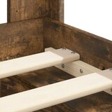  Krevetna konstrukcija s pohranom i uzglavljem Dimljeni hrast Smeđa 100 x 200 cm | shoptok.hr
