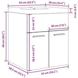 vidaXL 2-dijelni set kupaonskog namještaja od starog drveta | shoptok.hr