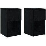 vidaXL Ormarić za krevet 2 pcs Crni hrast 29 x 31 5 x 49 cm - Crni hrast 2 Cijene