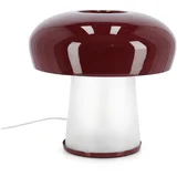 Bordo metalna stolna lampa sa staklenim sjenilom (visina 35 cm) Clevely –