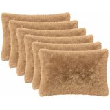  Presvlaka za jastuk 6 pcs HEERLEN Sivosmeđa 50 x 70 cm PV flis | shoptok.hr