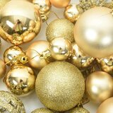 Set božićnih kuglica od 111 komada zlatni od polistirena | shoptok.hr