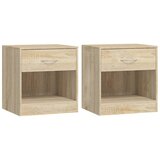 Furnova Nočna omarica 2 kosa s predalom barva hrasta, (21926195) | Shoptok.si