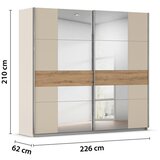 Modern Living Omara Z Drsnimi Vrati Calisto, Barva Šampanjca, Barva Hrasta | Shoptok.si