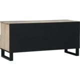 vidaXL Omare in policami za shranjevanje medijev Bela in črna | Shoptok.si