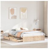 vidaXL Posteljni okvir brez vzmetnice 150x200 cm trdna borovina | Shoptok.si