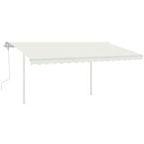  Tenda na ručno uvlačenje sa stupovima 4 x 3 m krem | shoptok.hr