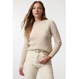 TRENDYOLMILLA ženski duks Twoaw25kz00191, Kamena / Bež | Eponuda.com