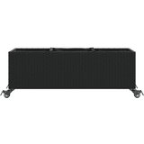  Vrtne sadilice s kotačima 2 kom crna 107x32x38 cm poliratan | shoptok.hr