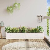  Vrtna sadilica bijela 180 x 31 x 31 cm od masivne borovine | shoptok.hr