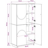  Visoka komoda Staro drvo 79 x 41 x 151 cm Konstruirano drvo Slike