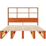 vidaXL Krevet s regalom za knjige bez madraca 160x200 cm masivno drvo | shoptok.hr